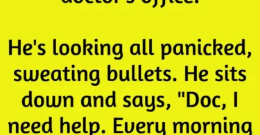 man dog doctor furniture joke story