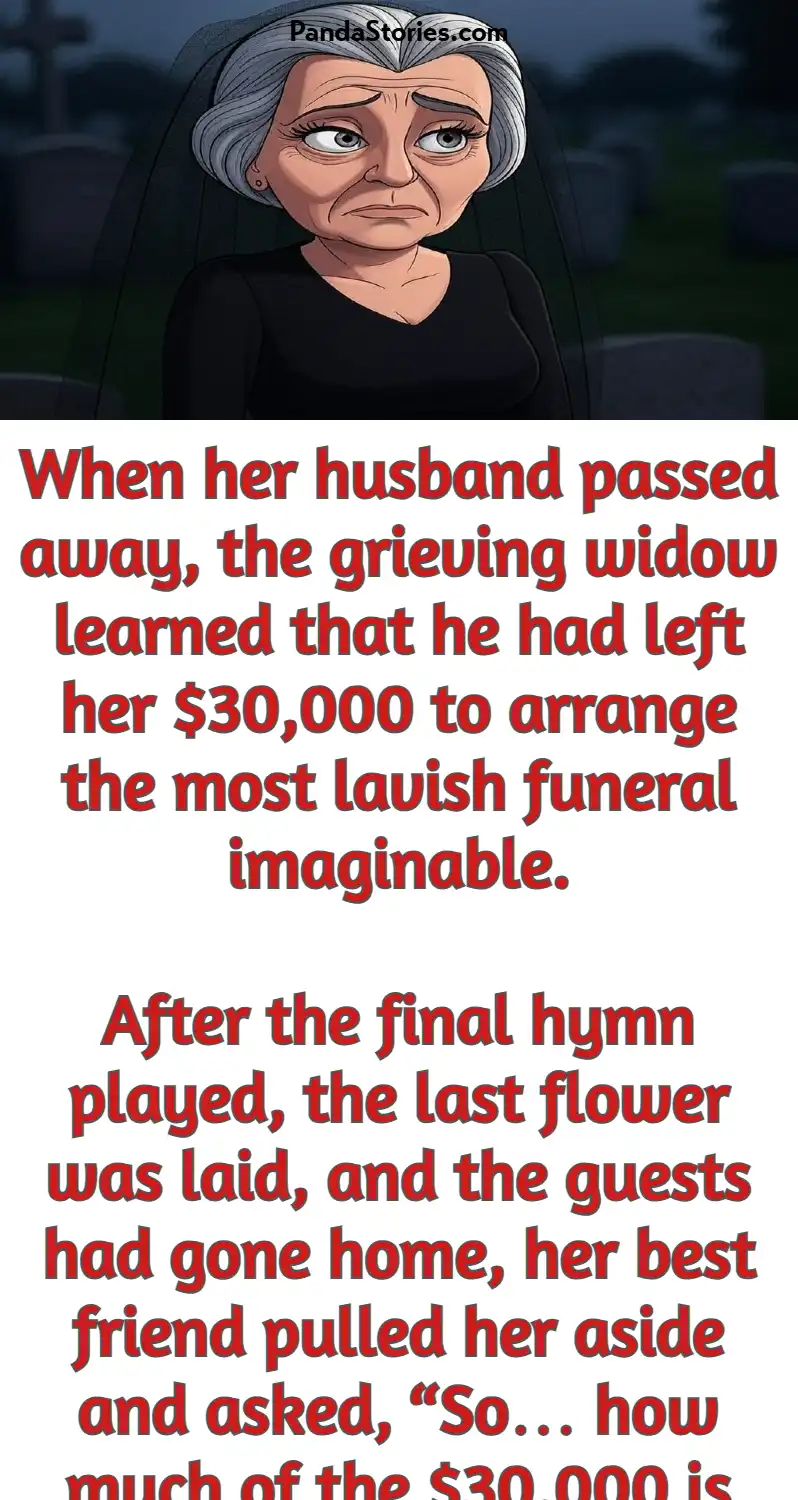 widow 30000 funeral stone joke story