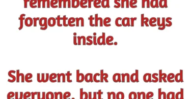 old woman bank parking lot car stolen joke